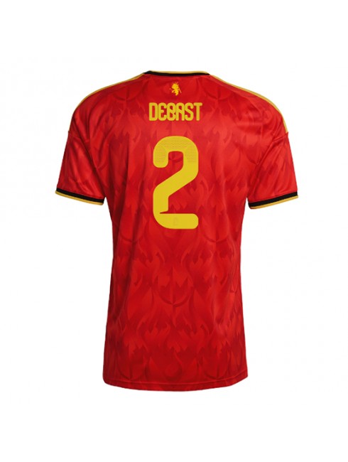 Muži Futbalové oblečenie Belgicko Zeno Debast #2 MS 2026 Krátky Rukáv - Domáci Muži Futbalové oblečenie Belgicko Zeno Debast #2 MS 2026 Krátky Rukáv - Domáci